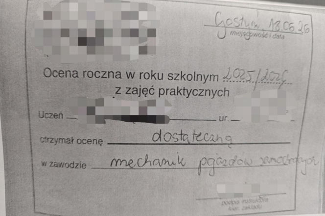 Odebrał świadectwo i myślał, że mu się udało. Kilka dni później wszystko wyszło na jaw