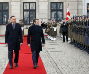Spotkanie Prezydenta Andrzeja Dudy z Prezydentem Emmanuelem Macronem