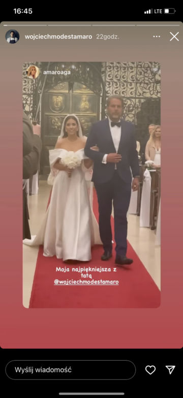 Wojciech Modest Amaro poprowadził córkę do ołtarza