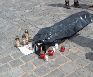 Protest ratowników medycznych we Wrocławiu
