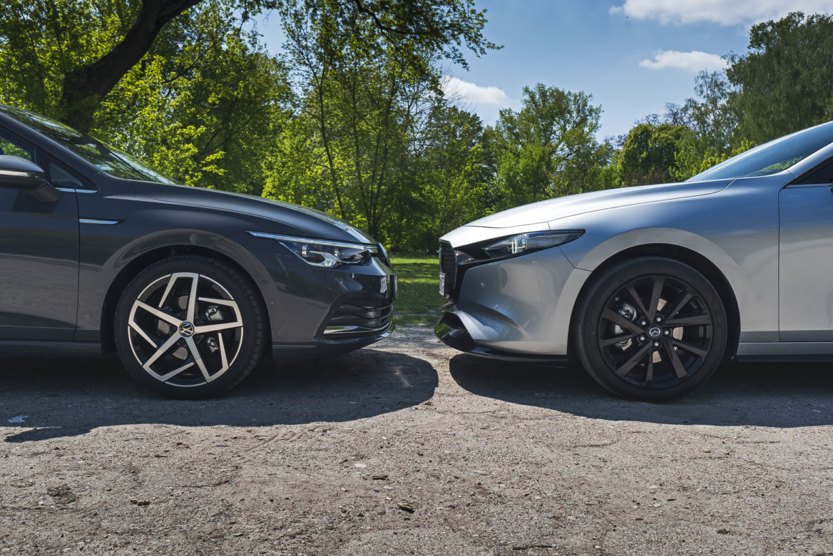 Mazda 3 Skyactiv-G 150 KM MT6 & Volkswagen Golf 8 1.5 eTSI 150 KM DSG7