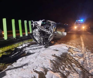 Wypadek na A4 Węzeł Udanin 