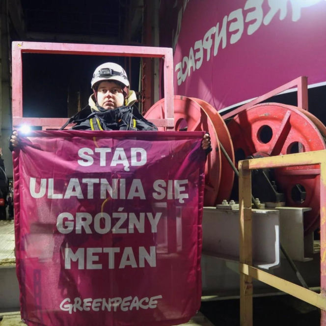 Akcja Greenpeace Knurów