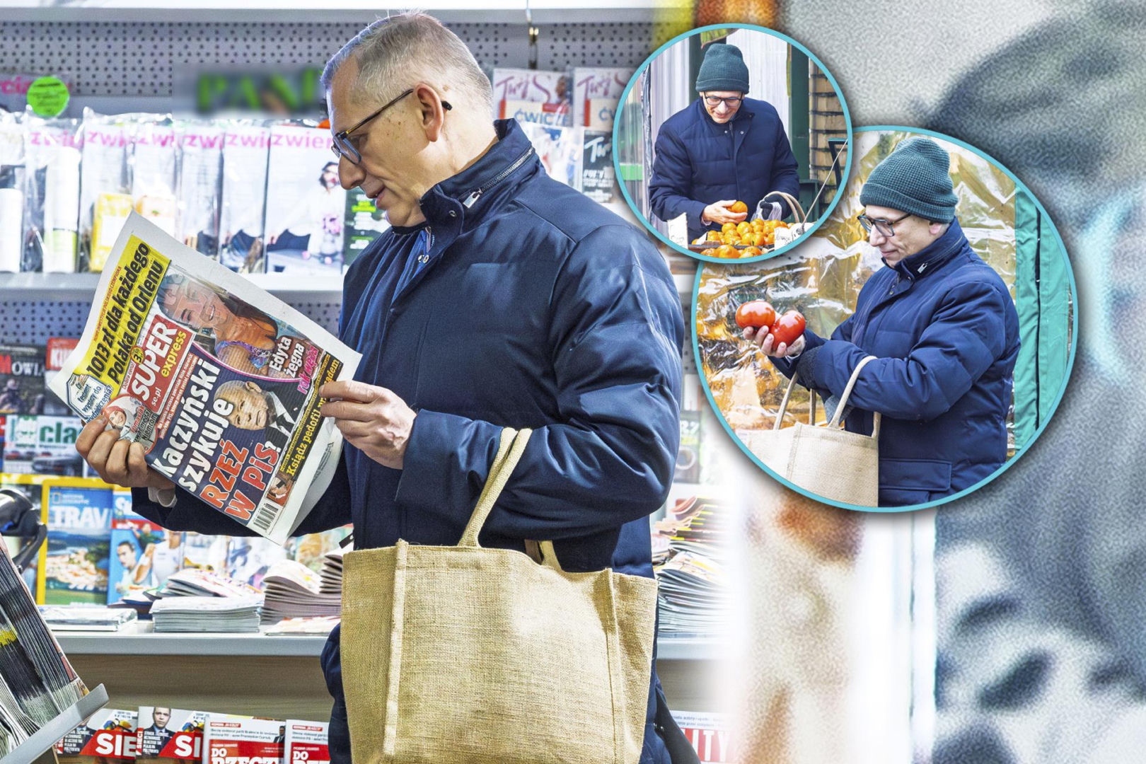 Krzysztof Kwiatkowski z KO na wielkich zakupach. Owoce, warzywa i... "Super Express"
