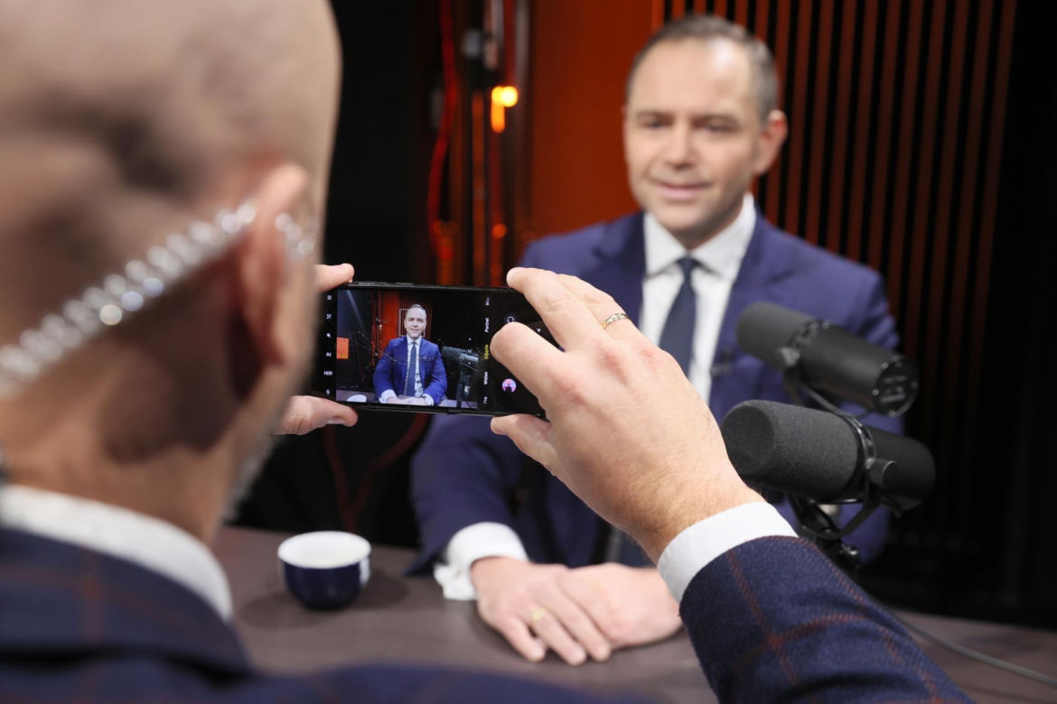 Karol Nawrocki w siedzibie "Super Expressu"
