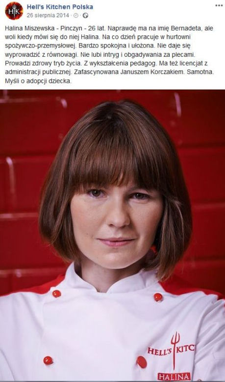 Halina Miszewska:  "Hell's Kitchen"
