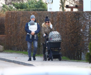 Marcin Dubieniecki i Katarzyna Modrzewska na spacerze