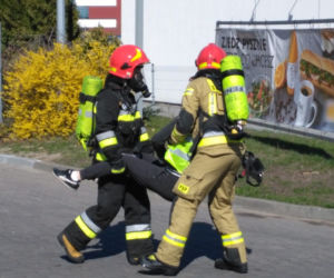 Wyciek benzyny i pożar na stacji w Toruniu