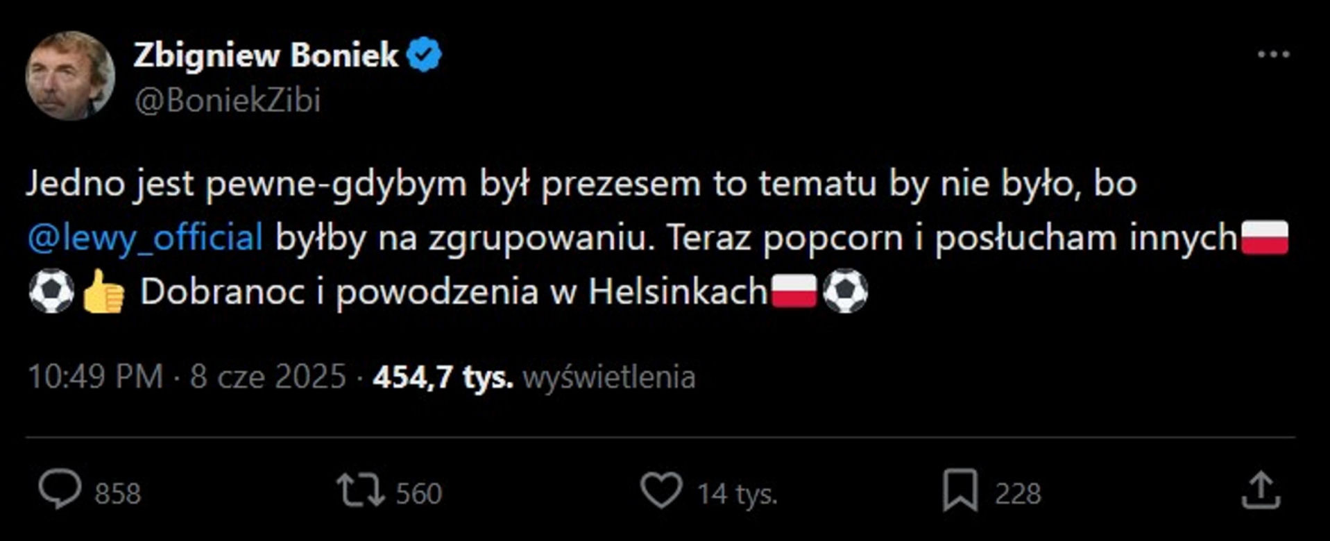 Świat sportu o odejściu Lewandowskiego z kadry