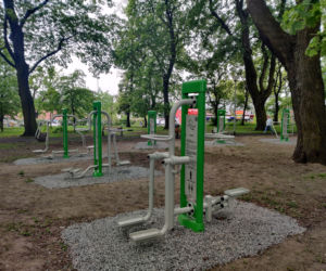 Siłownia pod chmurką w parku im. Hanny Pudlis