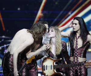 Eurowizja 2021 - Włochy i grupa Maneskin - radość po zwycięstwie