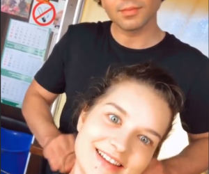 Na Wspólnej. Kasia (Julia Chatys) i Daniel Salman na planie