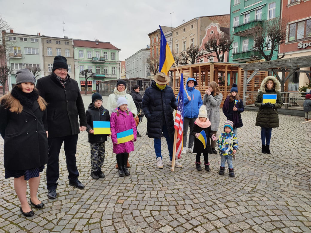 Manifestacja na leszczyńskim rynku