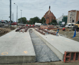 Przebudowa torowisk przy Moście Długim - lipiec 2020