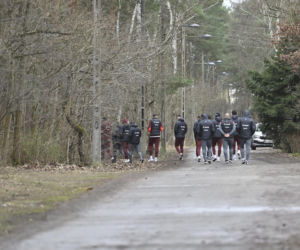 Polska - Albania. Reprezentacja Polski na spacerze