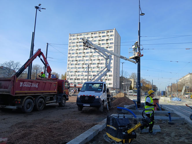 Budowa tramwaju do Dworca Zachodniego w listopadzie 2025 r.