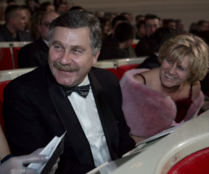 Jerzy Engel z żoną Urszulą