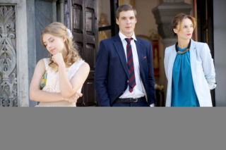 Powiedz TAK! odc. 1. Basia (Katarzyna Zawadzka), Michał (Mikołaj Roznerski), Olga (Sylwia Gliwa)