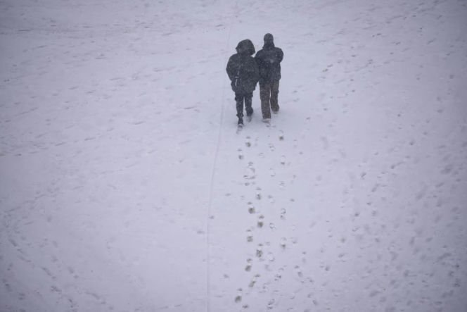 Intensywne opady śniegu w Warszawie (14.01.2026)