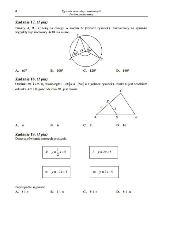 Poprawkowa Matura z matematyki 2014 /8