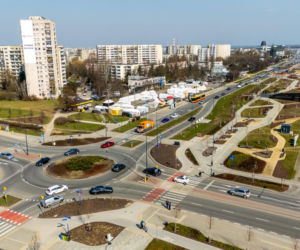 Park nad Południową Obwodnicą Warszawy w marcu 2026 r.