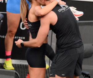 Anna Lewandowska z przystojnym Latynosem na zawodach Hyrox