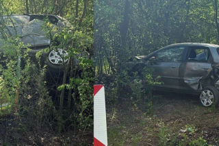 Pijany 63-latek roztrzaskał hondę na drzewie. Rannego zabrał śmigłowiec