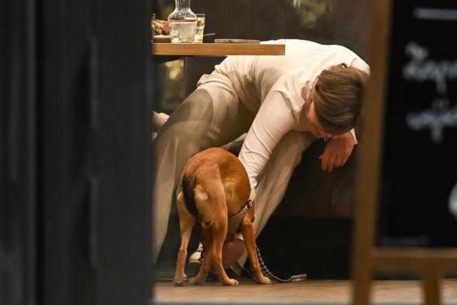 Monika Richardson z dzieckiem i pieskiem