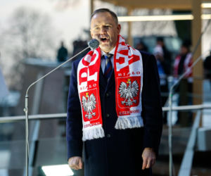 Pielgrzymka kibiców na Jasną Górę. Prezydent Nawrocki: Jestem jednym z was 