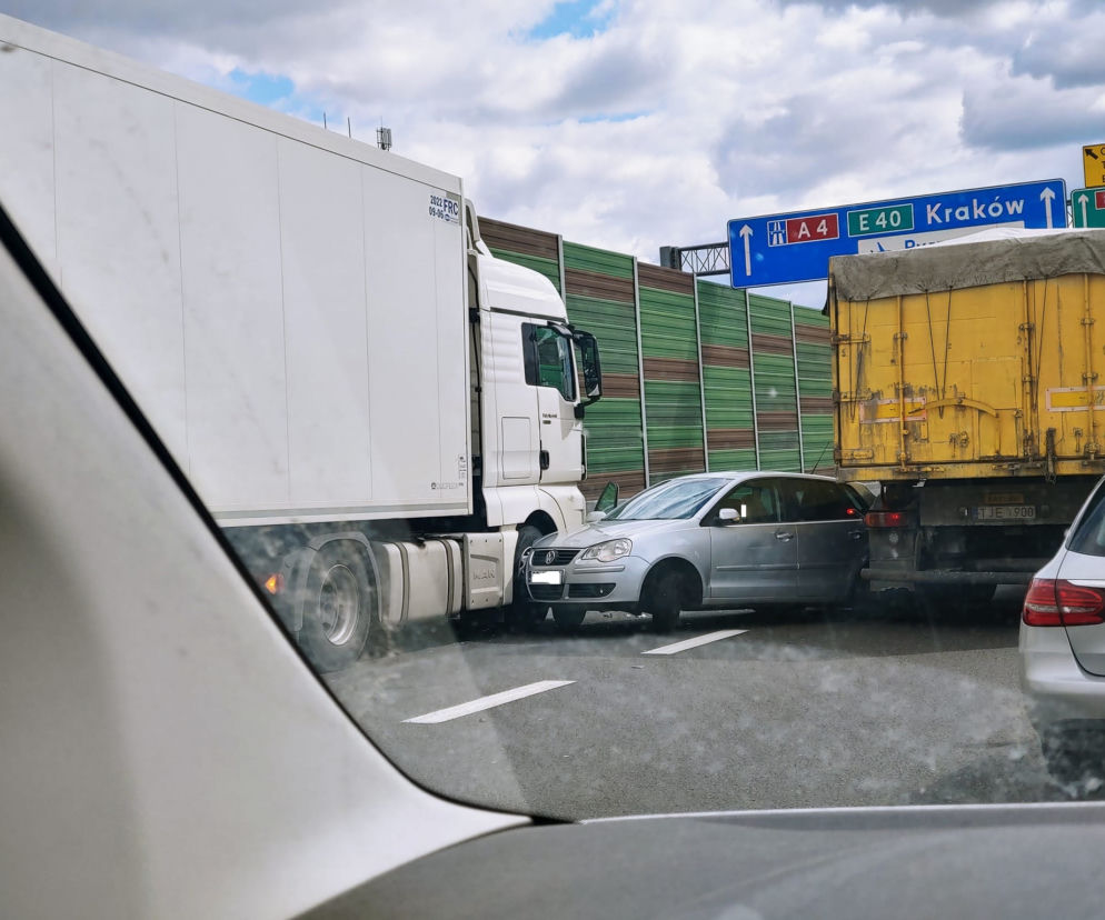 Wypadek na A4 w Katowicach