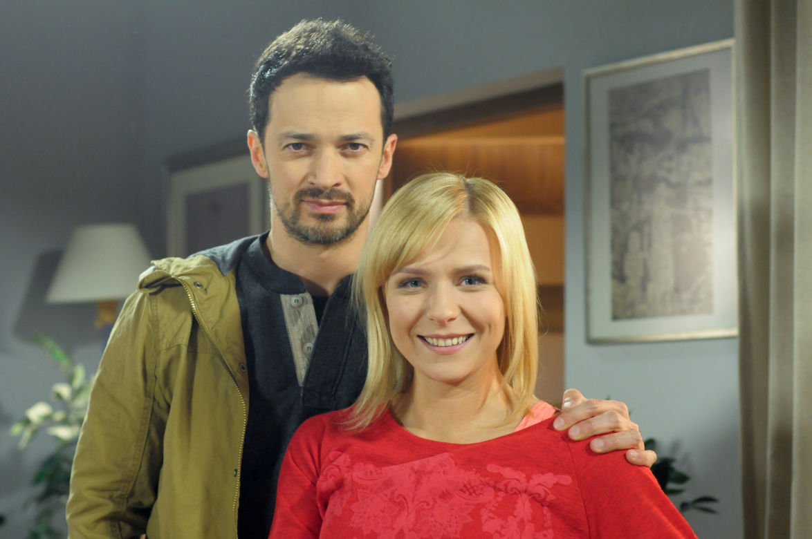 Pierwsza miłość. Marysia (Aneta Zając), Łukasz Szostak (Rafał Cieszyński)