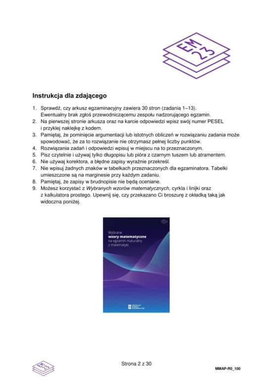 Matura matematyka rozszerzona - arkusz CKE próbny 12.12.2024