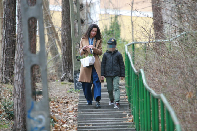 Marta Kaczyńska ze święconką