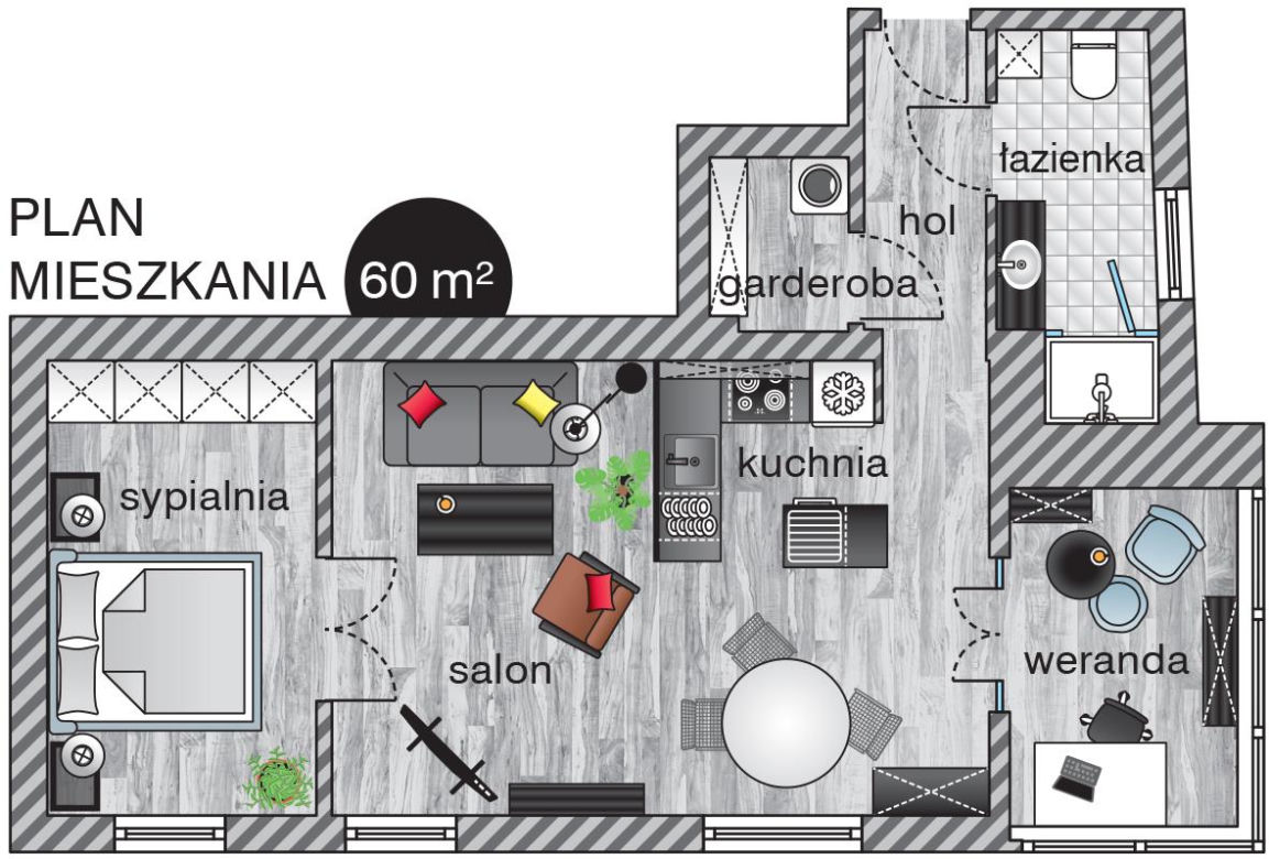 MIeszkanie architekta wnętrz w Sopocie. Sztuka we wnętrzu