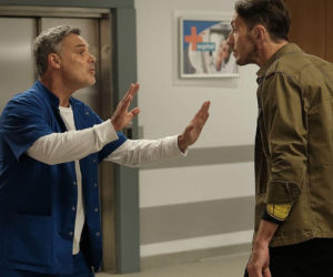 Barwy szczęścia odcinek 3341. Karol Czubak (Jan Wieczorkowski), pacjent (Krzysztof Broda-Żurawski)