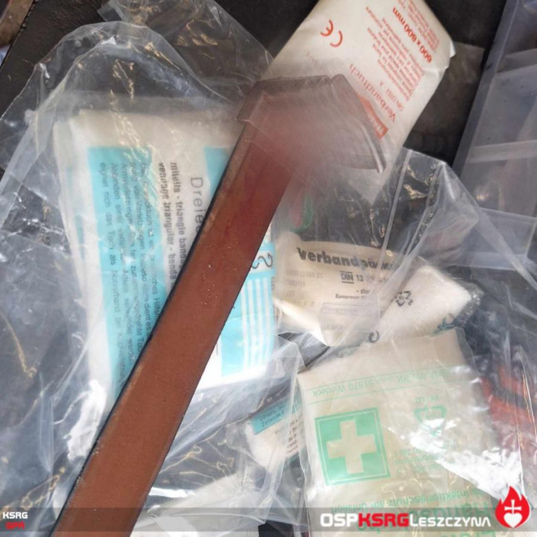 Strzegowa-Kolonia. Druh Konrad uratował ranną kobietę za pomocą paska od spodni
