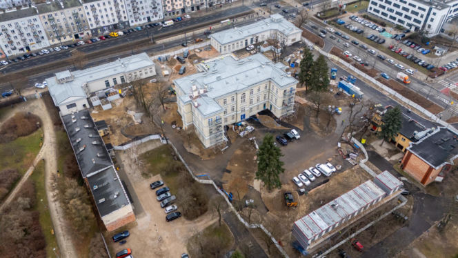 Sinfonia Varsovia w Warszawie podczas budowy