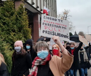 Protest kobiet - blokada ulic w Olsztynie