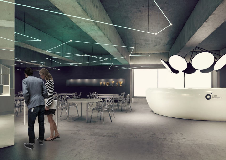 Projekt strefy wejścia głównego i strefy wejścia do Planetarium w Centrum Nauki Kopernik