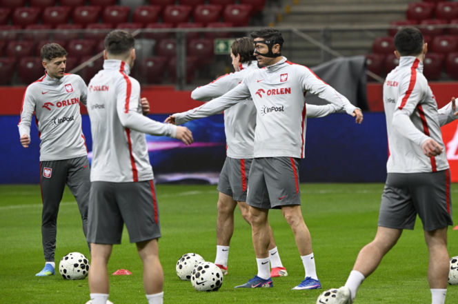 Trening reprezentacji Polski w Warszawie przed meczem z Albaną