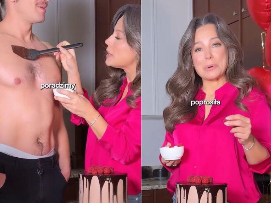 Tłusty czwartek w wersji 18+? Anna Mucha smaruje obcego mężczyznę czekoladą!