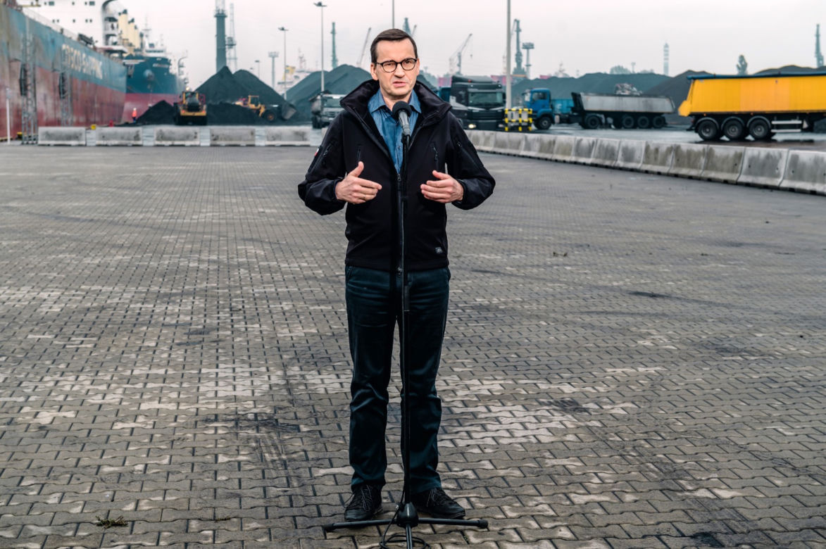 Premier w Gdańsku. Morawiecki sprawdził węgiel
