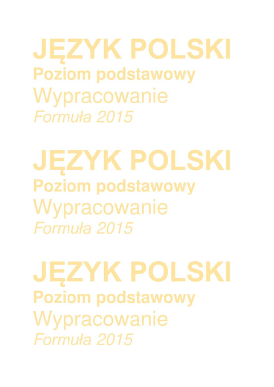 Matura 2025 - język polski