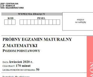 Matura próbna 2020 matematyka