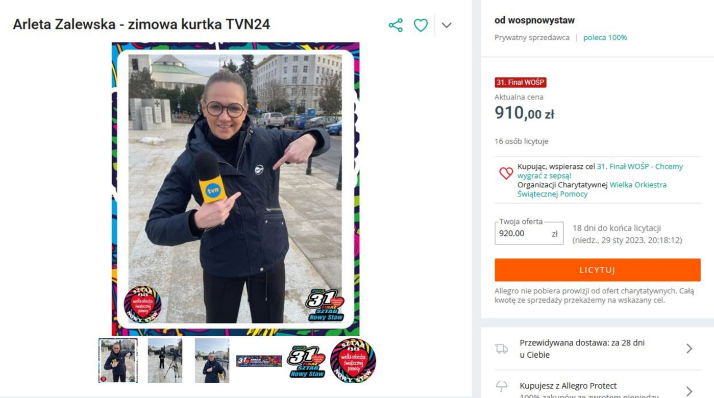 Dziennikarze TVN wspierają WOŚP