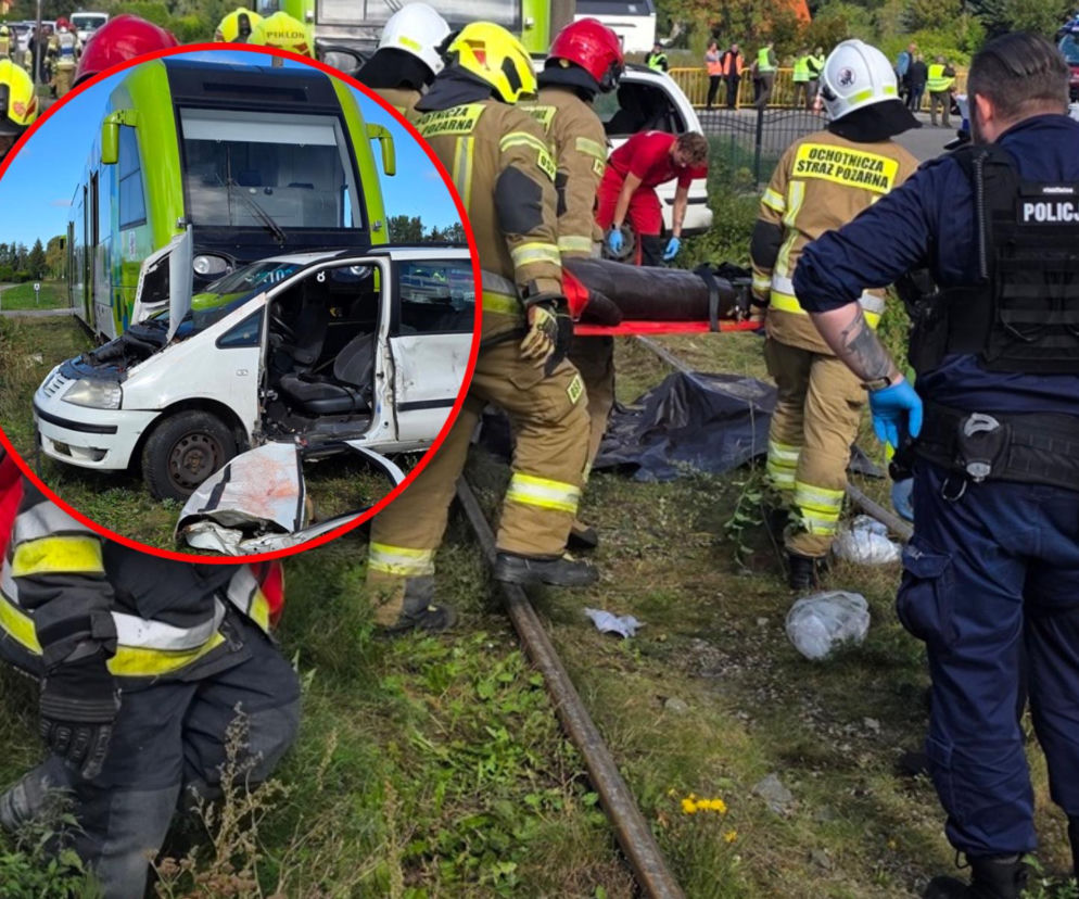 Zderzenie szynobusu z samochodem na przejeździe. Służby ruszyły na ratunek poszkodowanym. Na szczęście to tylko ćwiczenia
