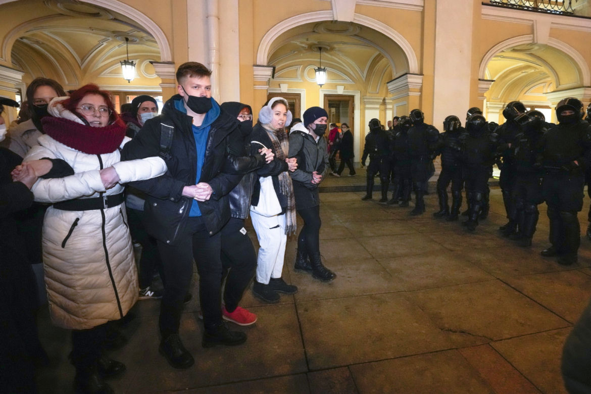 Protesty w Rosji przeciwko wojnie na Ukrainie 