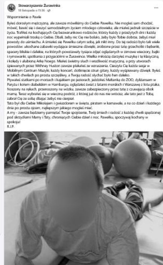 Ojciec nie chciał oddać niepełnosprawnego syna. Teraz obaj nie żyją. Te słowa wzruszyły wszystkich