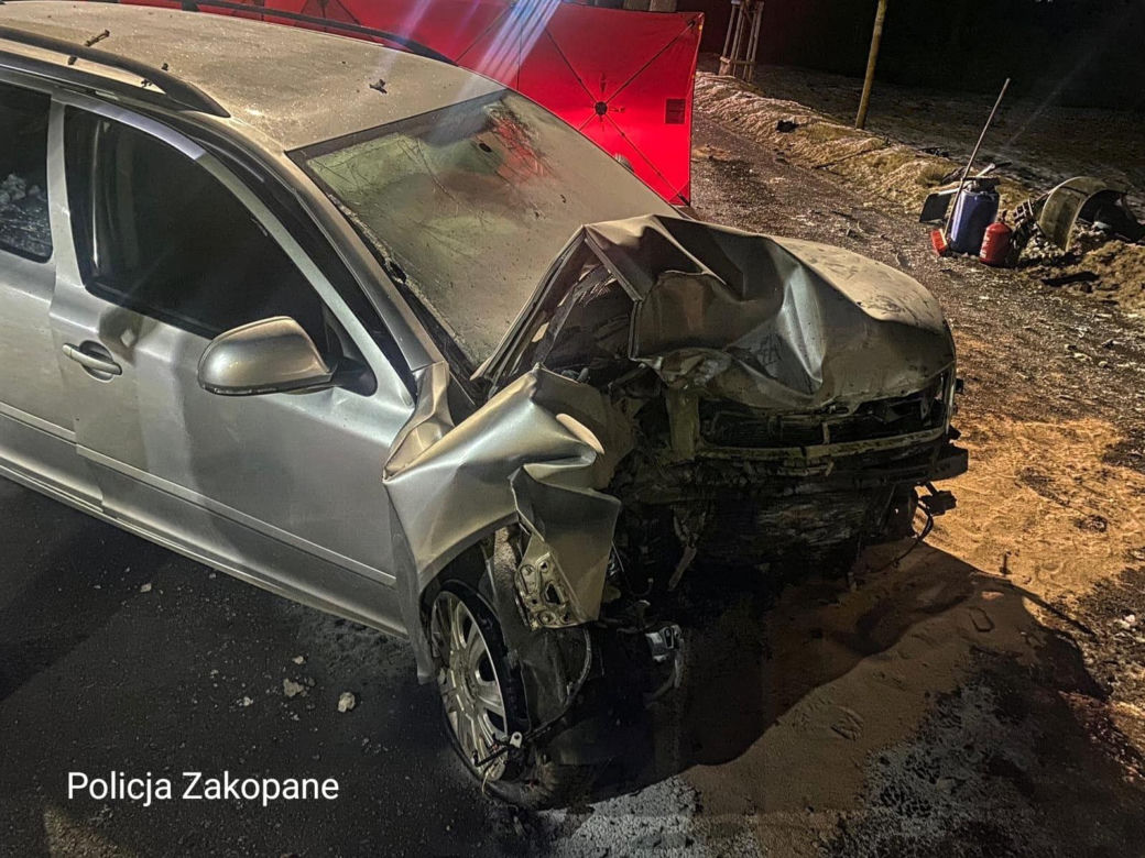 Tragiczny wypadek w Zakopanem. Kierowca nie żyje