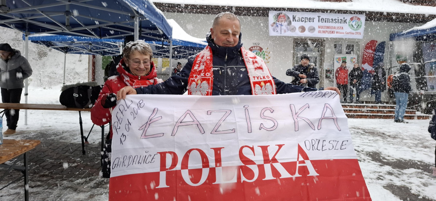 Powitanie Kacpra Tomasiaka w Bystrej 18.02.2026